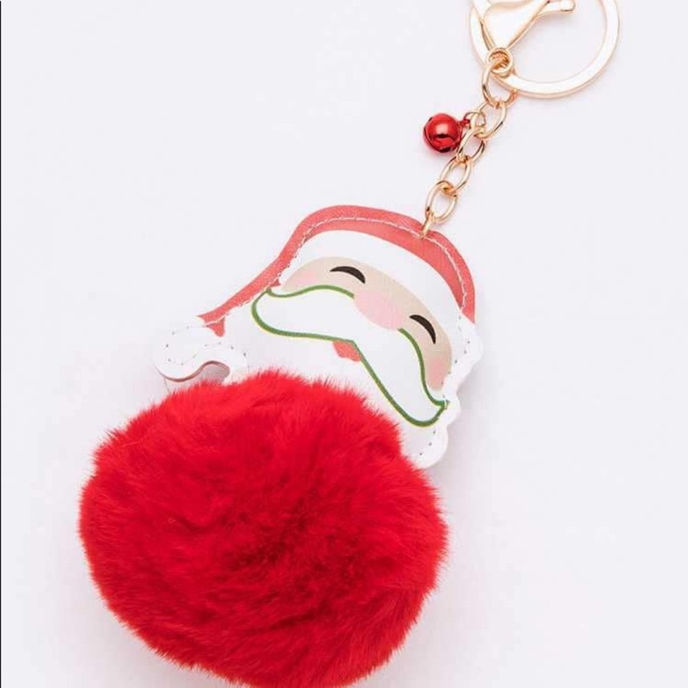 Christmas PomPom Key Charm Set